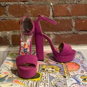 Madden Girl Magenta Platforms